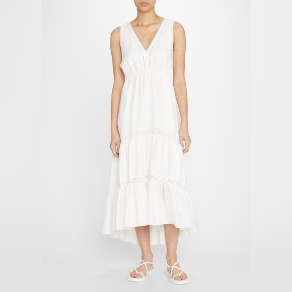 NWT$458 Kobi Halperin Claudette Tiered Sleeveless Midi Dress Size Large - Picture 3 of 16